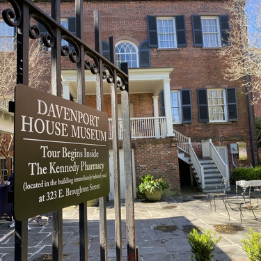 A photo of the entrance to the Davenport House Museum