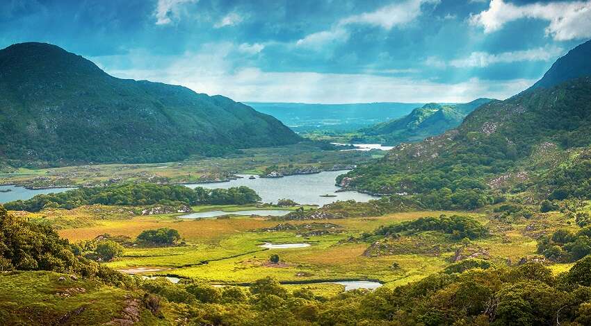 A landscape view of Killarney National Park
