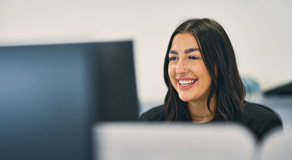 Woman smiling