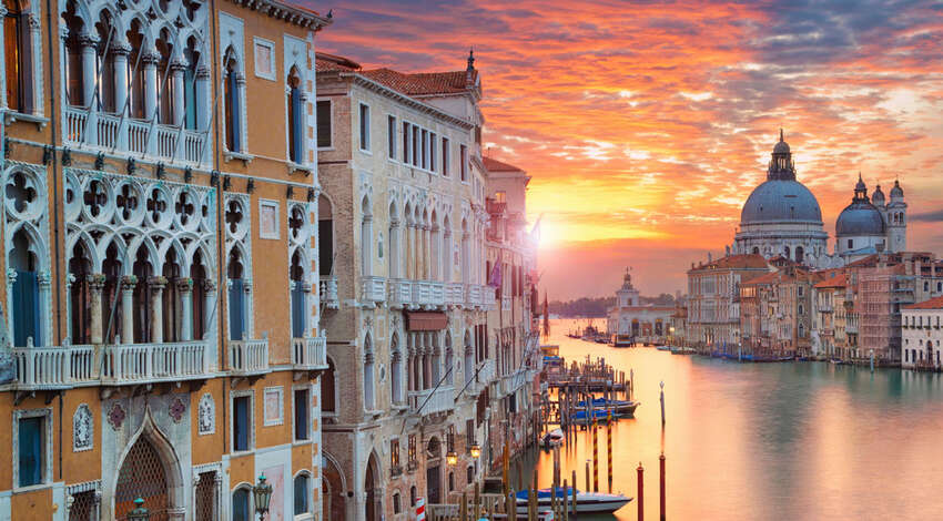 Sunset in Venice, Italy